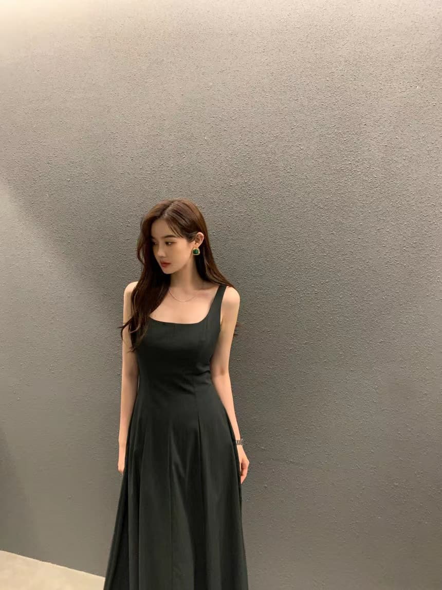 여성용 무소매 블라우스 스타일 원피스 상세 이미지 10