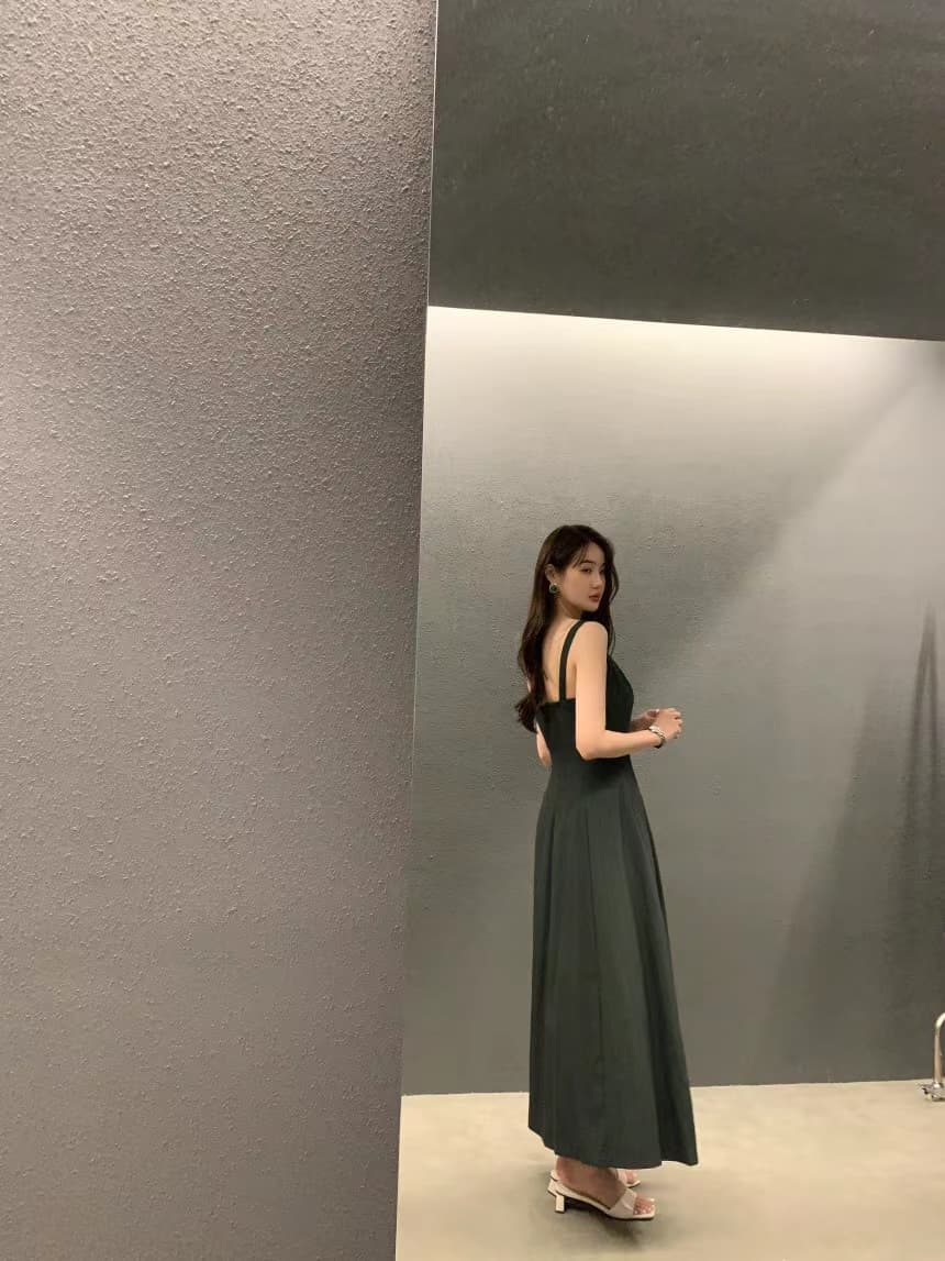 여성용 무소매 블라우스 스타일 원피스 상세 이미지 12