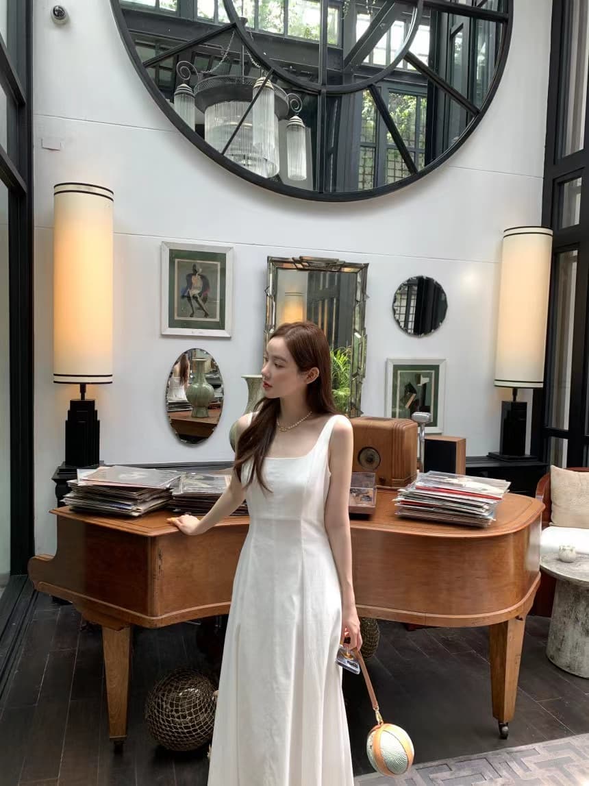 여성용 무소매 블라우스 스타일 원피스 상세 이미지 27