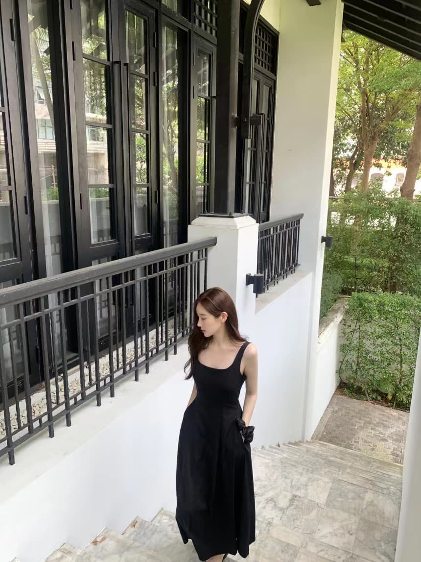 여성용 무소매 블라우스 스타일 원피스 상세 이미지 52