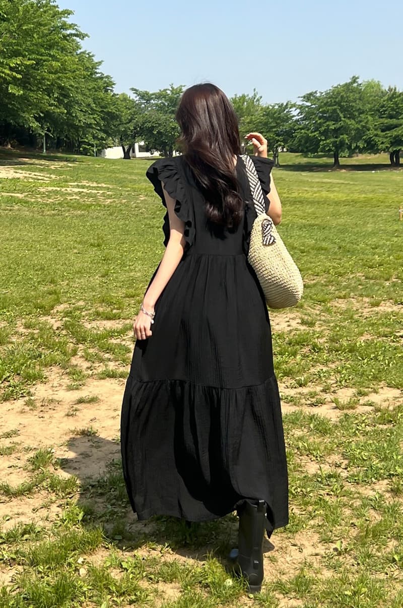 방령 레이스 장식 원피스 상세 이미지 4