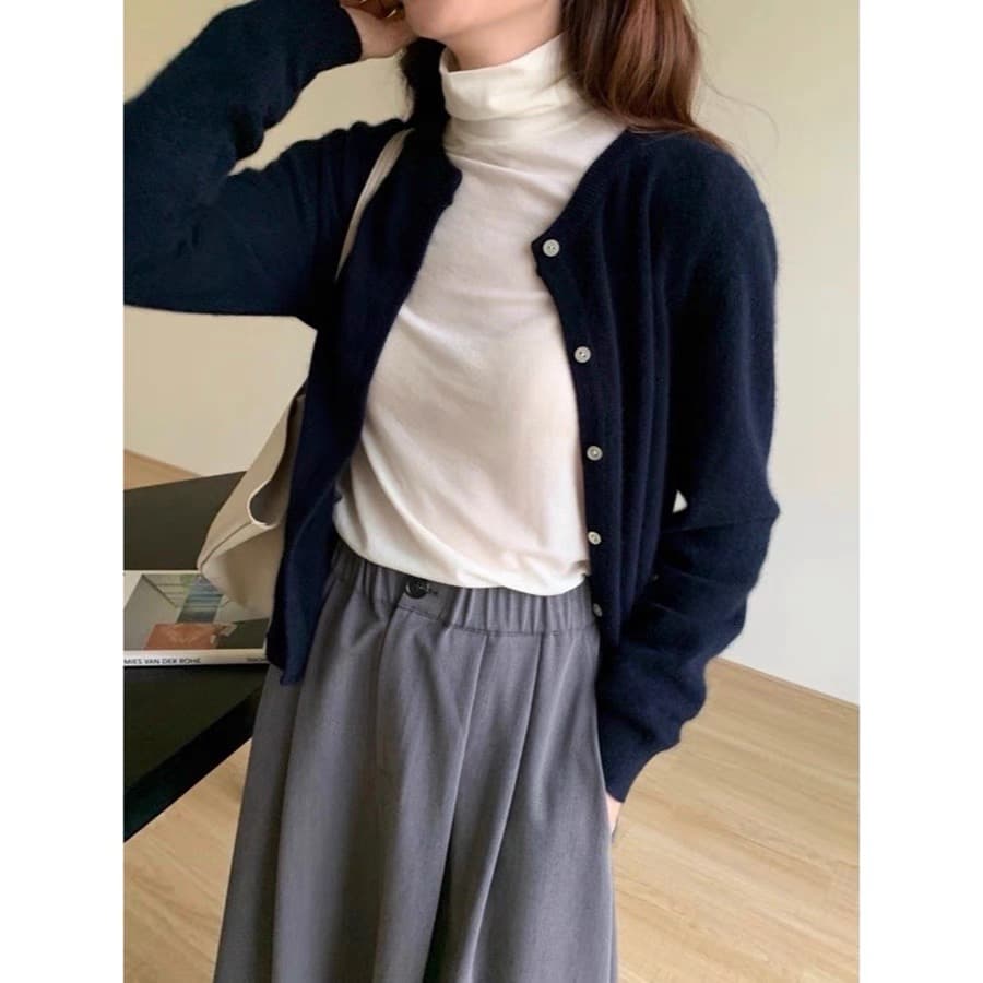 라운드넥 루즈핏 가디건 (10color) 상세 이미지 17
