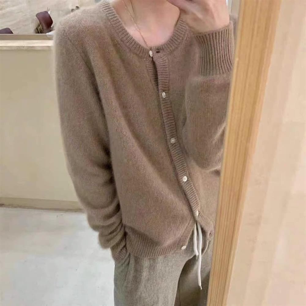 라운드넥 루즈핏 가디건 (10color) 상세 이미지 22