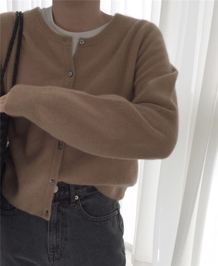 라운드넥 루즈핏 가디건 (10color) 상세 이미지 26