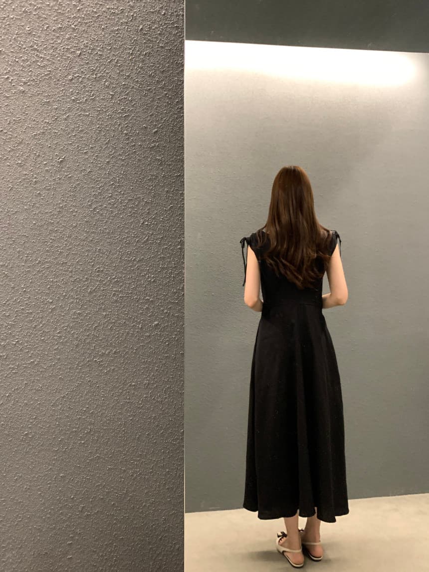 프렌치 무드 V넥 민소매 원피스 상세 이미지 28