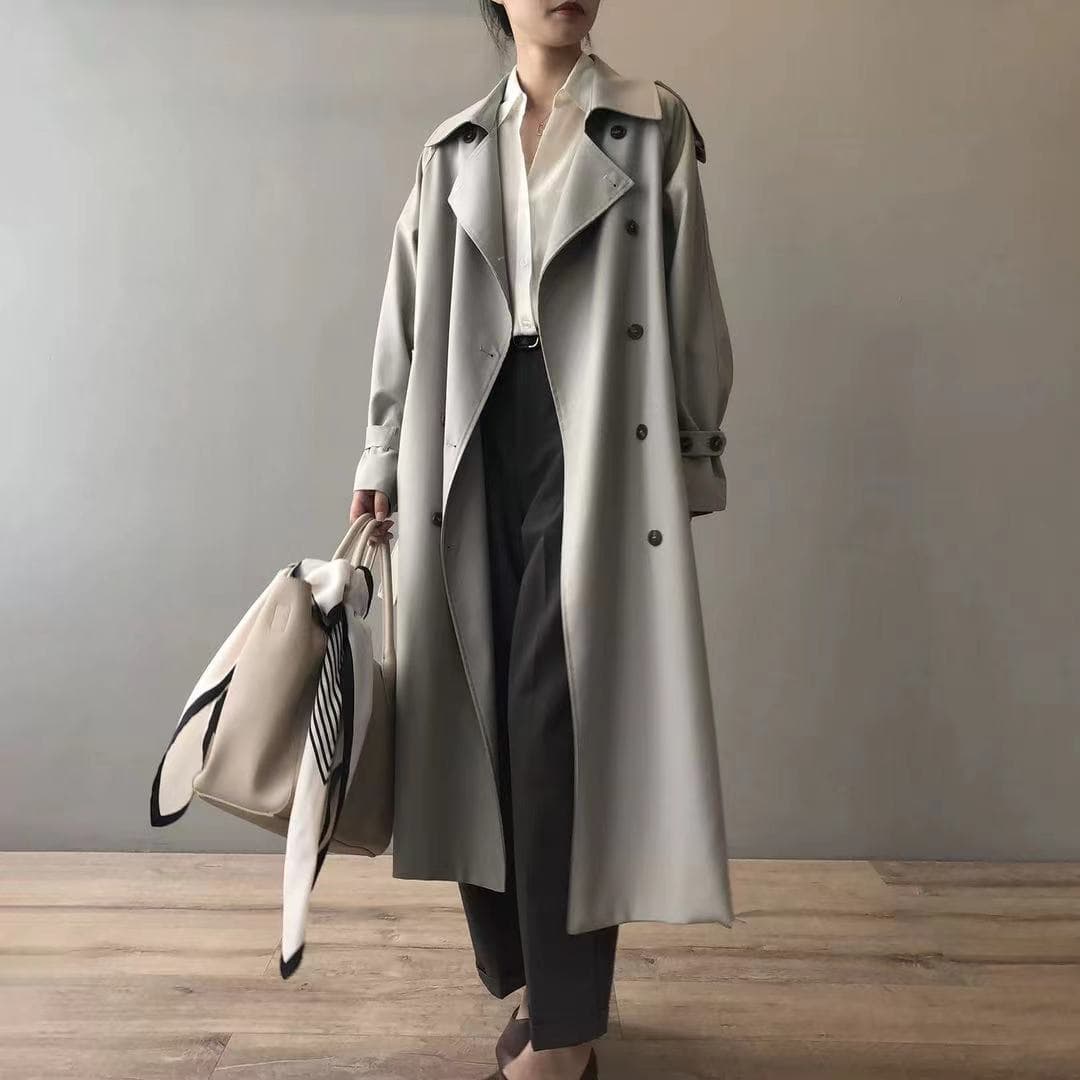 웨스트 조임 트렌치 코트 상세 이미지 9