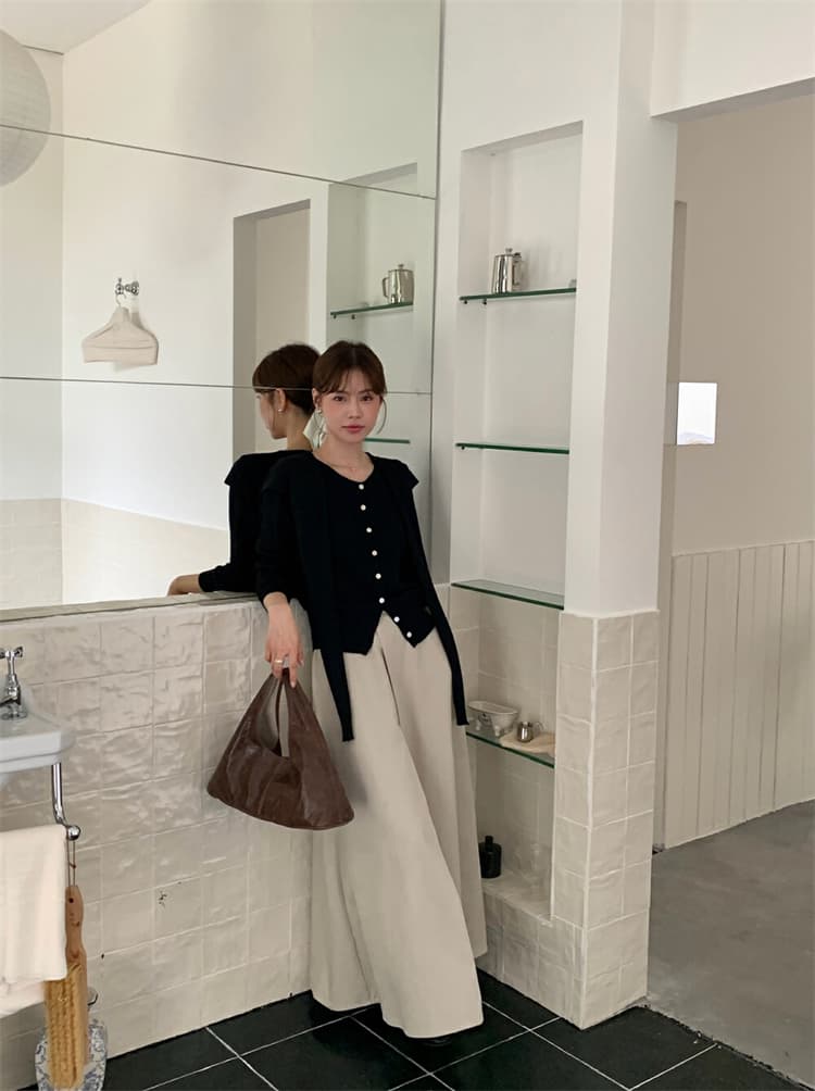 압축 디자인 A라인 스커트 상세 이미지 8