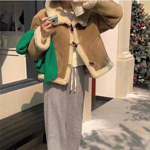 후드 레더 자켓 상세 이미지 3