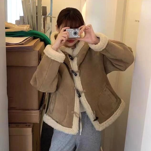 후드 레더 자켓 상세 이미지 6