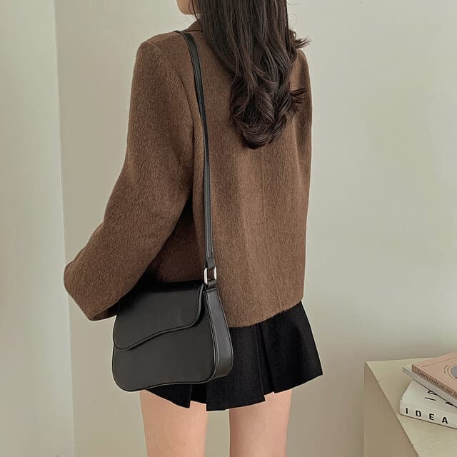 폴드 칼라 더블 버튼 울 코트 (4color) 상세 이미지 10