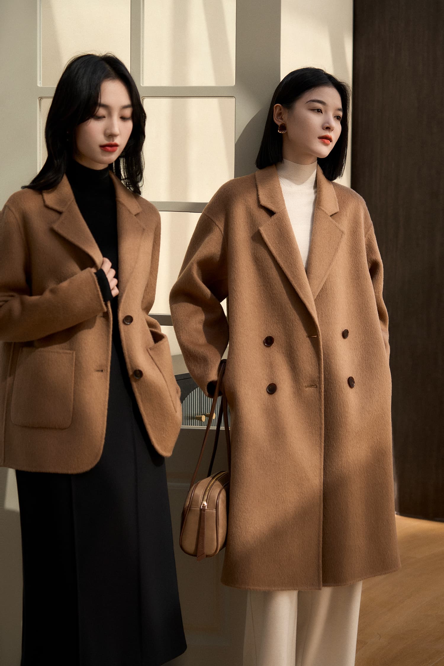 더블 버튼 직통 코트 (3color) 상세 이미지 1