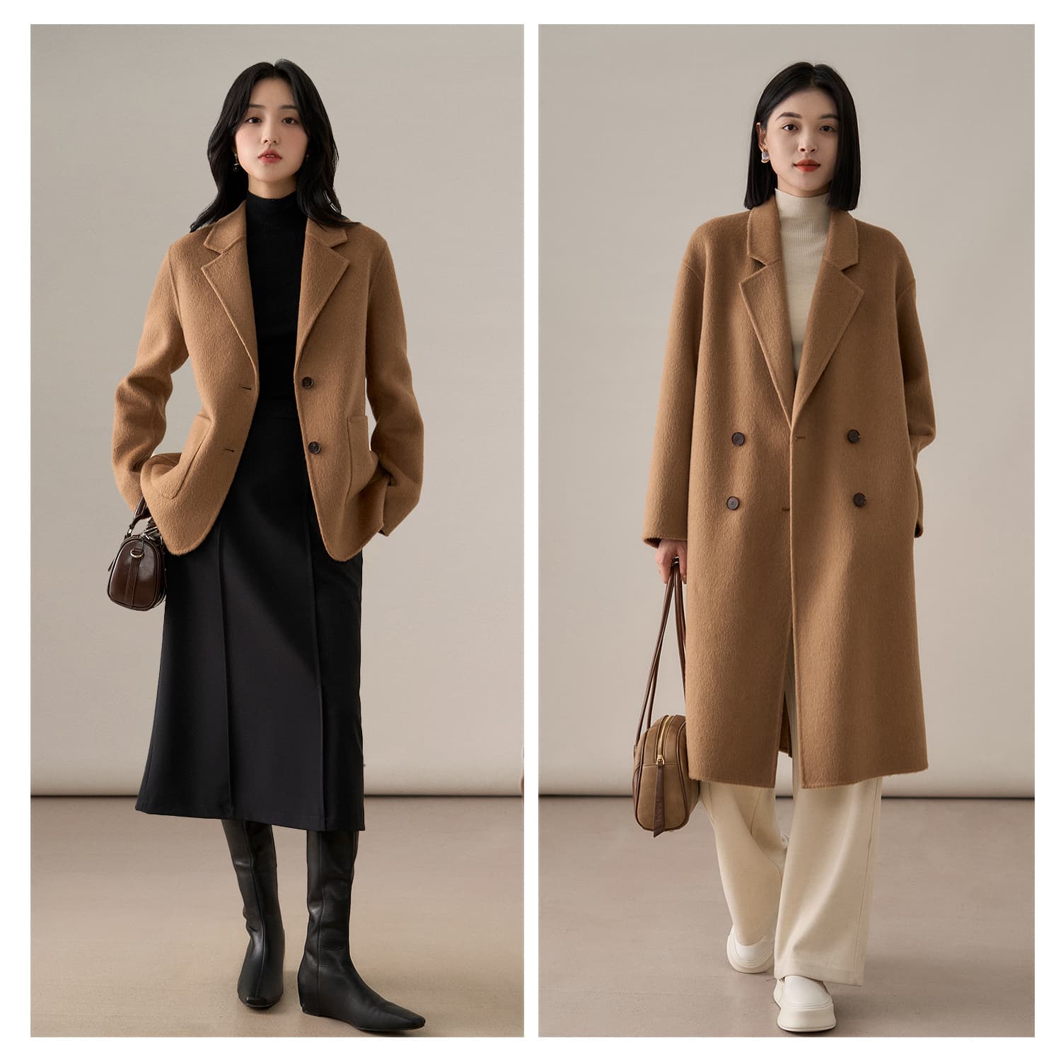 더블 버튼 직통 코트 (3color) 상세 이미지 10