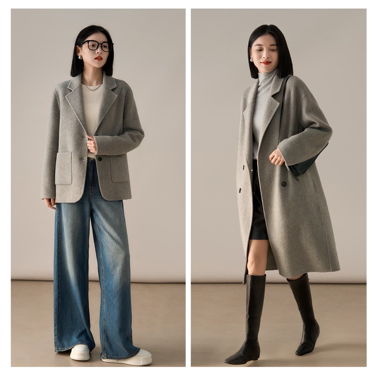 더블 버튼 직통 코트 (3color) 상세 이미지 11