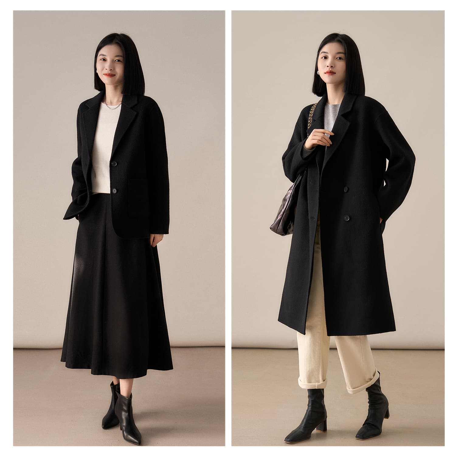 더블 버튼 직통 코트 (3color) 상세 이미지 12