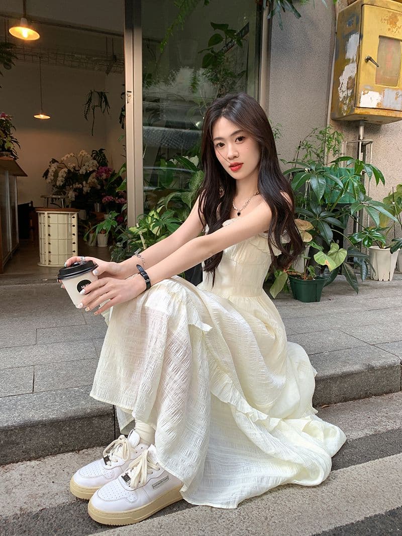 목업 디테일 슬리브리스 원피스 상세 이미지 3