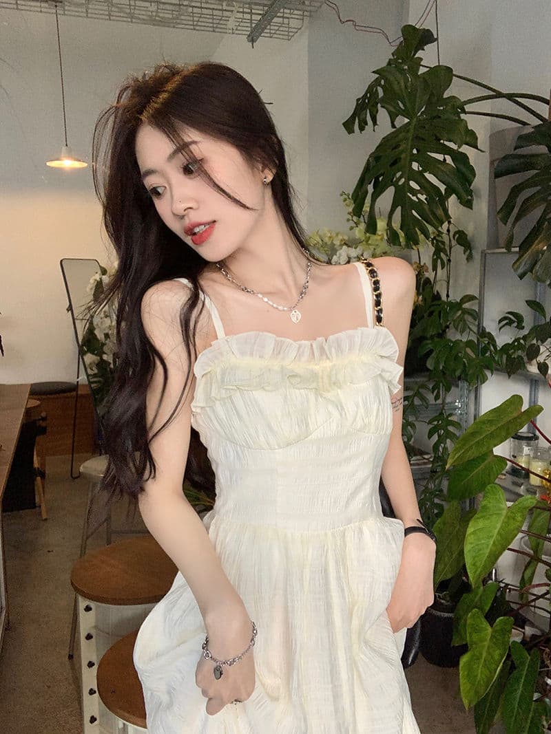 목업 디테일 슬리브리스 원피스 상세 이미지 8