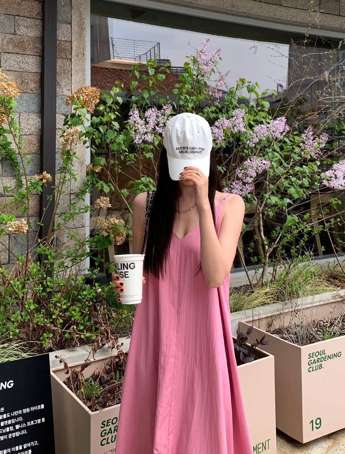 V넥 백오픈 슬리브리스 원피스 상세 이미지 21