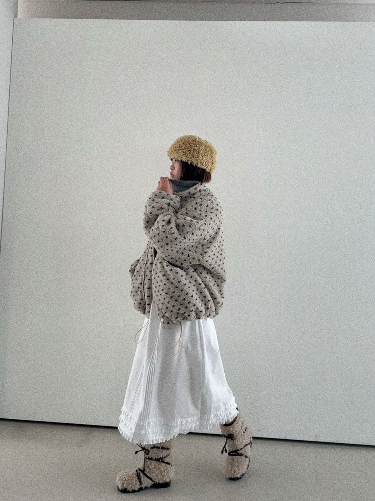 하트 양털 퀼팅 패딩 아우터 상세 이미지 32