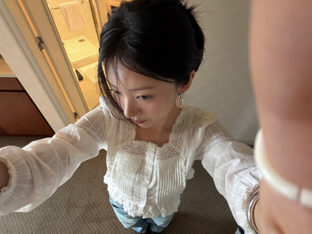 한국인기 컷아웃 디자인 워싱 블루 데님 팬츠 상세 이미지 31
