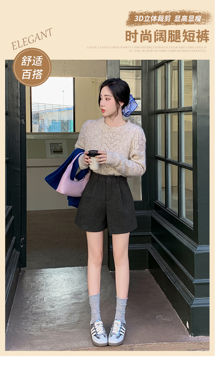 하이웨이스트 A라인 와이드 쇼츠 상세 이미지 1
