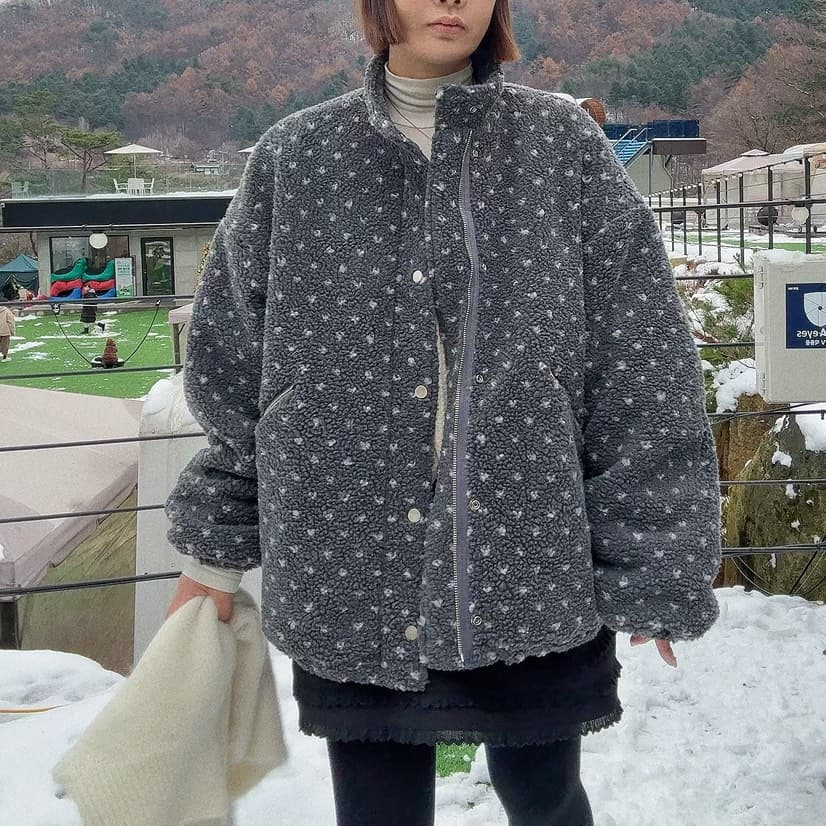 하트 포인트 양털 클램프 재킷 (4color) 상세 이미지 18