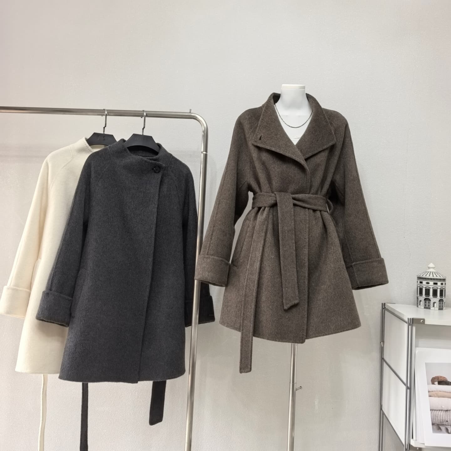 스탠드 칼라 울 코트 (3color) 상세 이미지 1