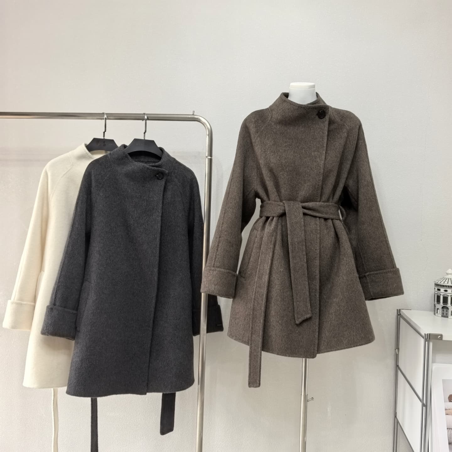 스탠드 칼라 울 코트 (3color) 상세 이미지 15