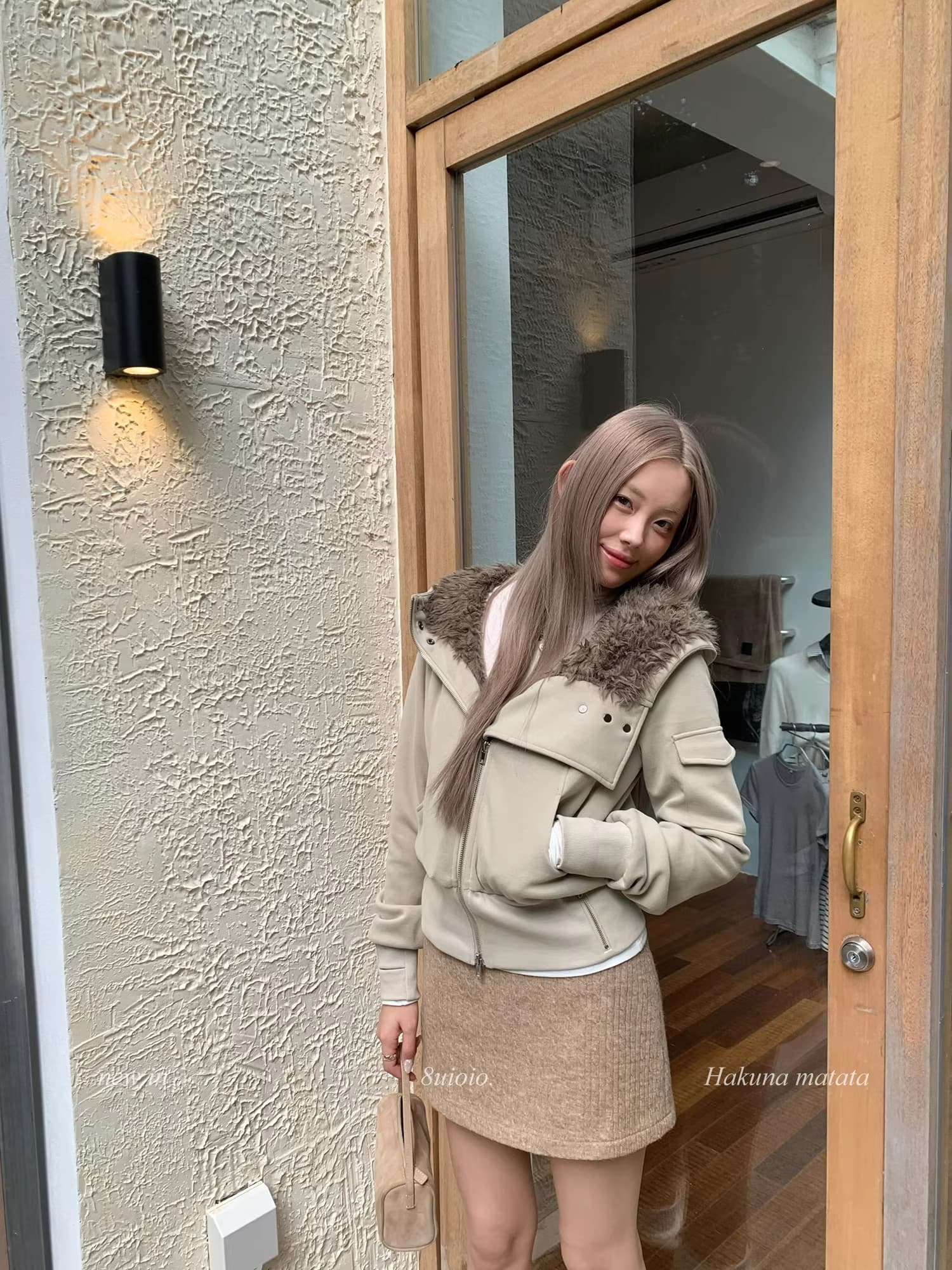 레트로 카라멜 모직 칼라 자켓 상세 이미지 20