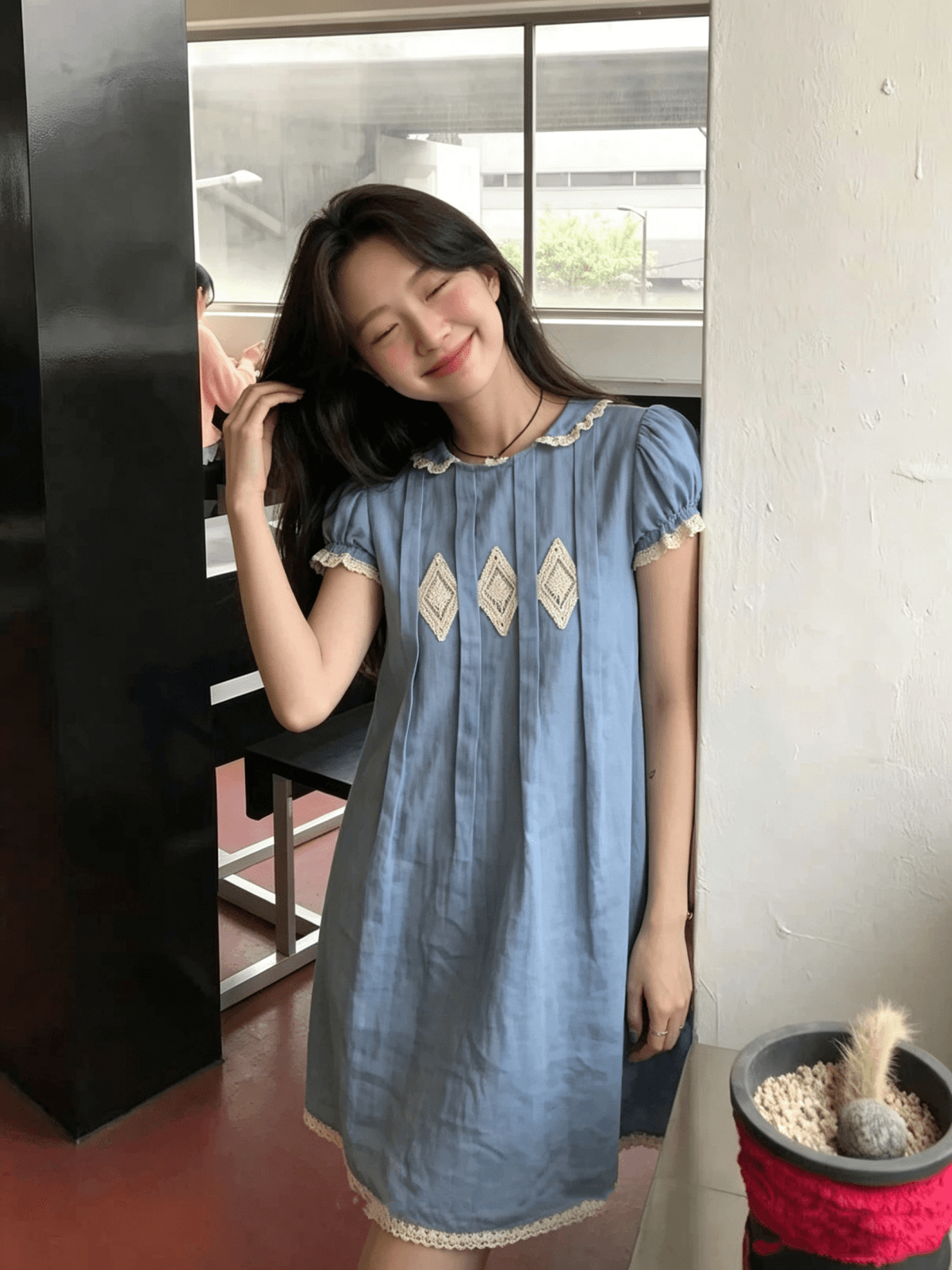 레시스 퍼프소매 원피스 상세 이미지 32