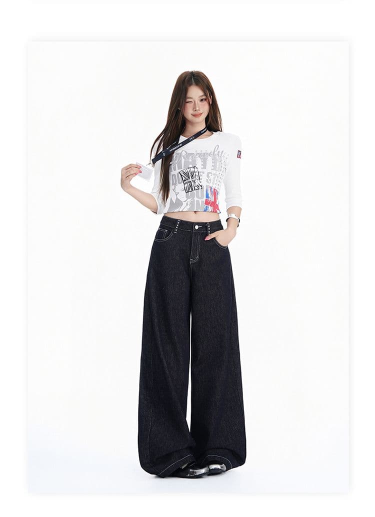 데니 블루 와이드 데님 팬츠 상세 이미지 16
