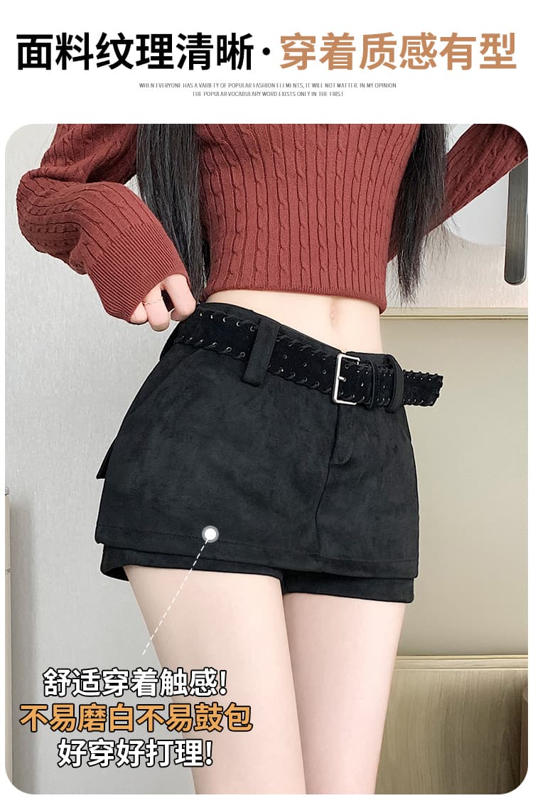하이웨이스트 스웨이드 쇼츠 상세 이미지 7