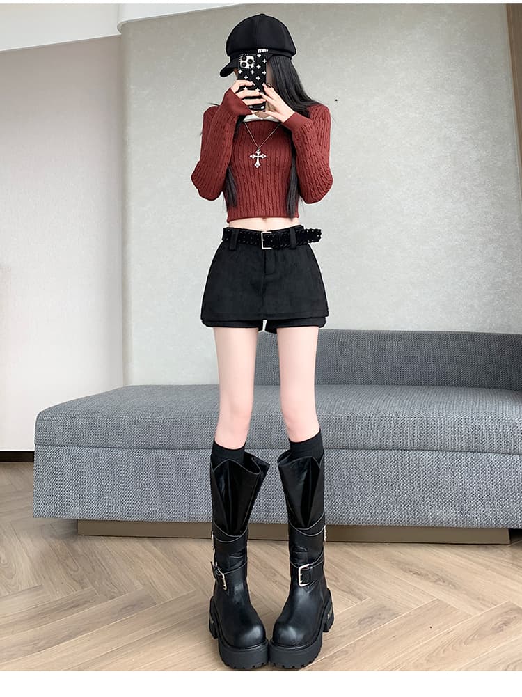 하이웨이스트 스웨이드 쇼츠 상세 이미지 36