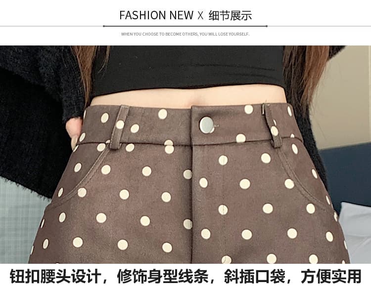 폴카도트 스웨이드 A라인 미니 스커트 (3color) 상세 이미지 45