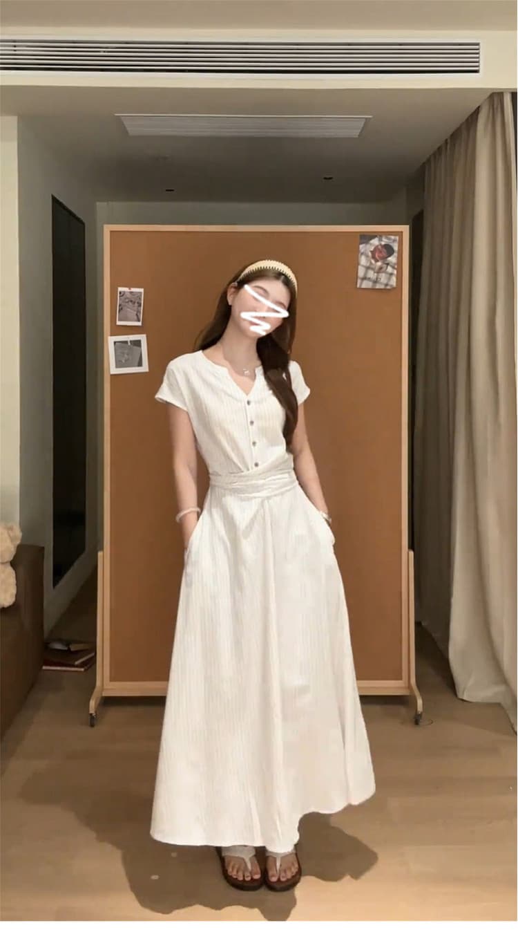 스트라이프 셔츠 원피스 상세 이미지 1
