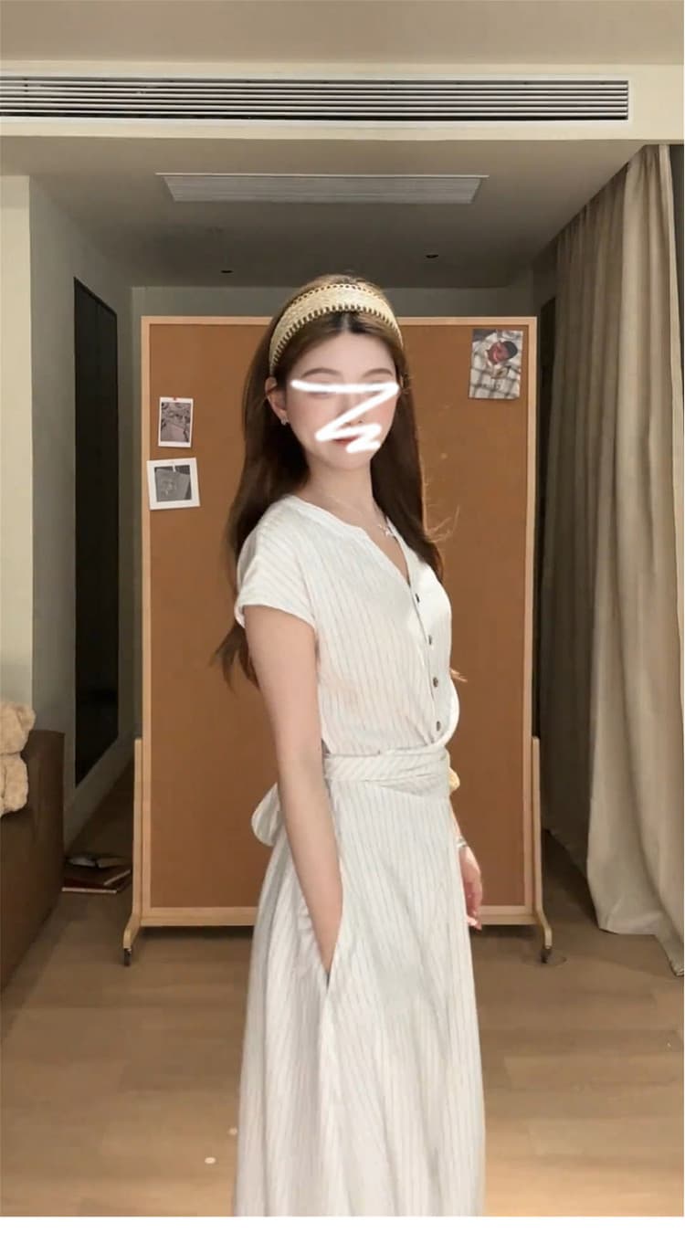 스트라이프 셔츠 원피스 상세 이미지 3