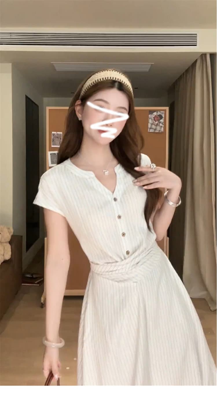 스트라이프 셔츠 원피스 상세 이미지 4