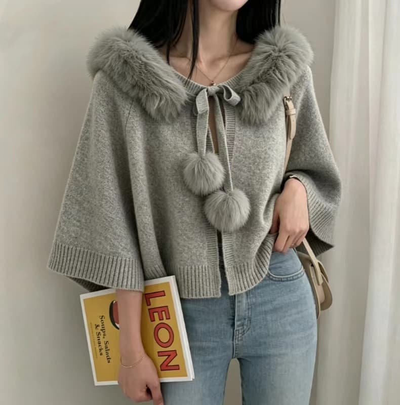 울 소재 라운드넥 가디건 (3color) 상세 이미지 13
