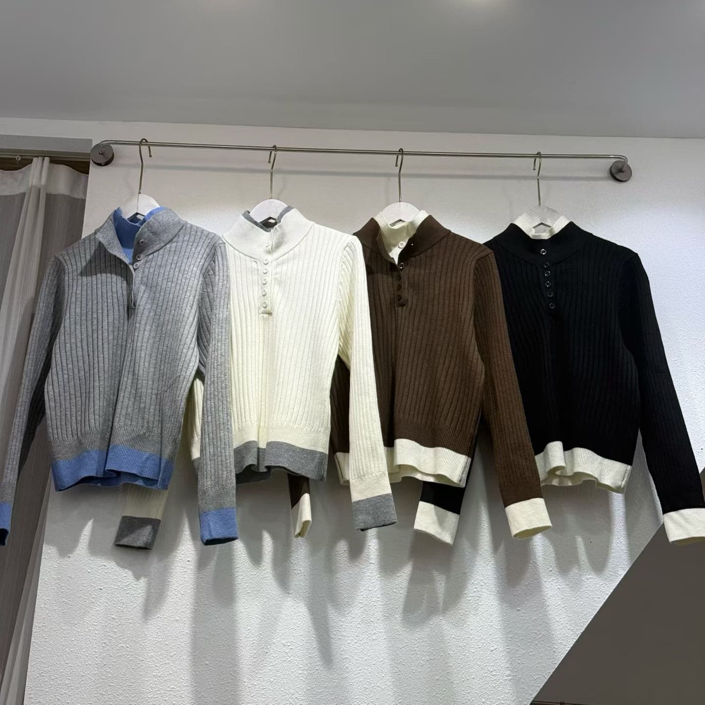 레이어드 디자인 니트 (4color) 상세 이미지 1