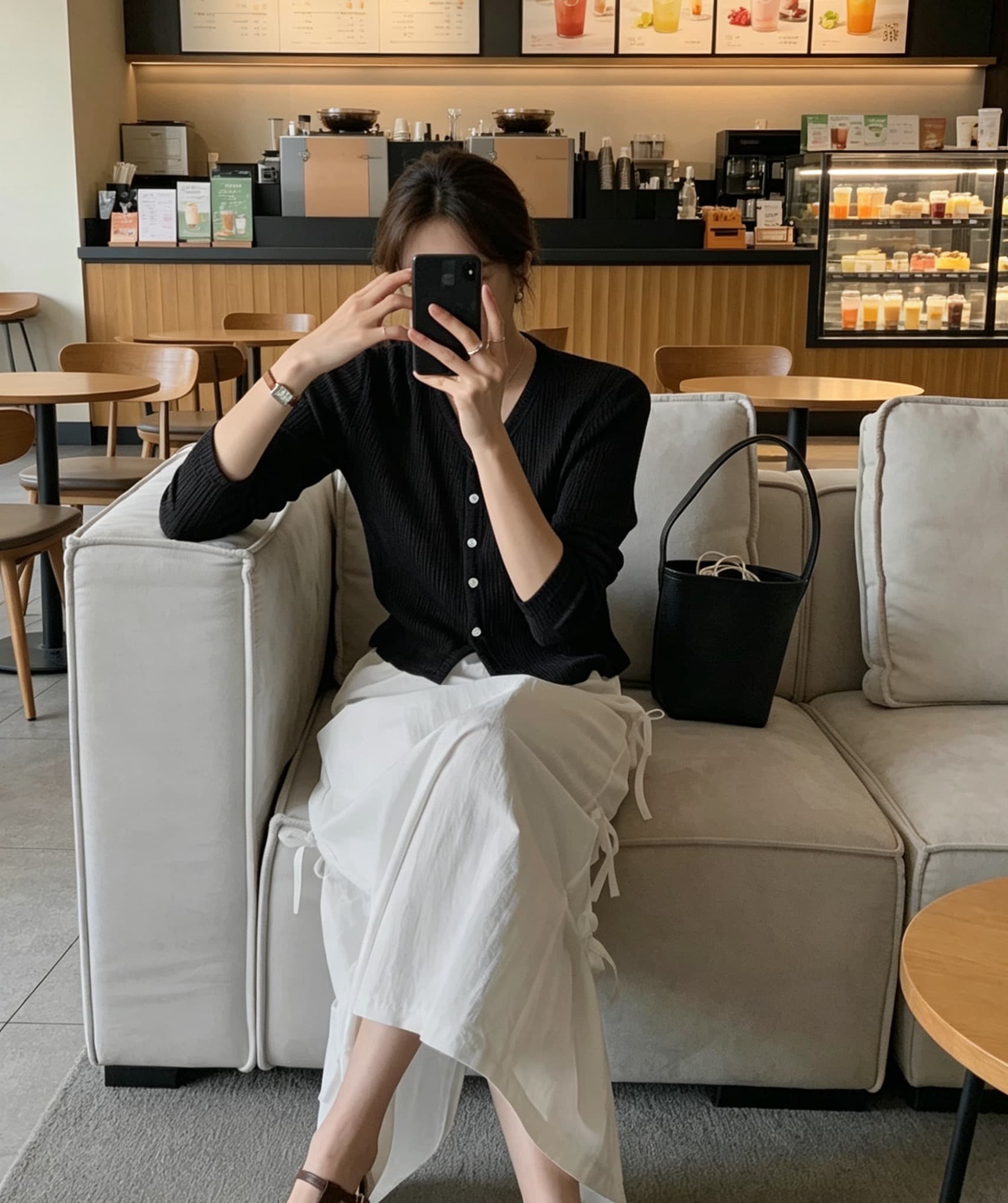 여성용 블라우스 디자인 반바지 스커트 상세 이미지 23