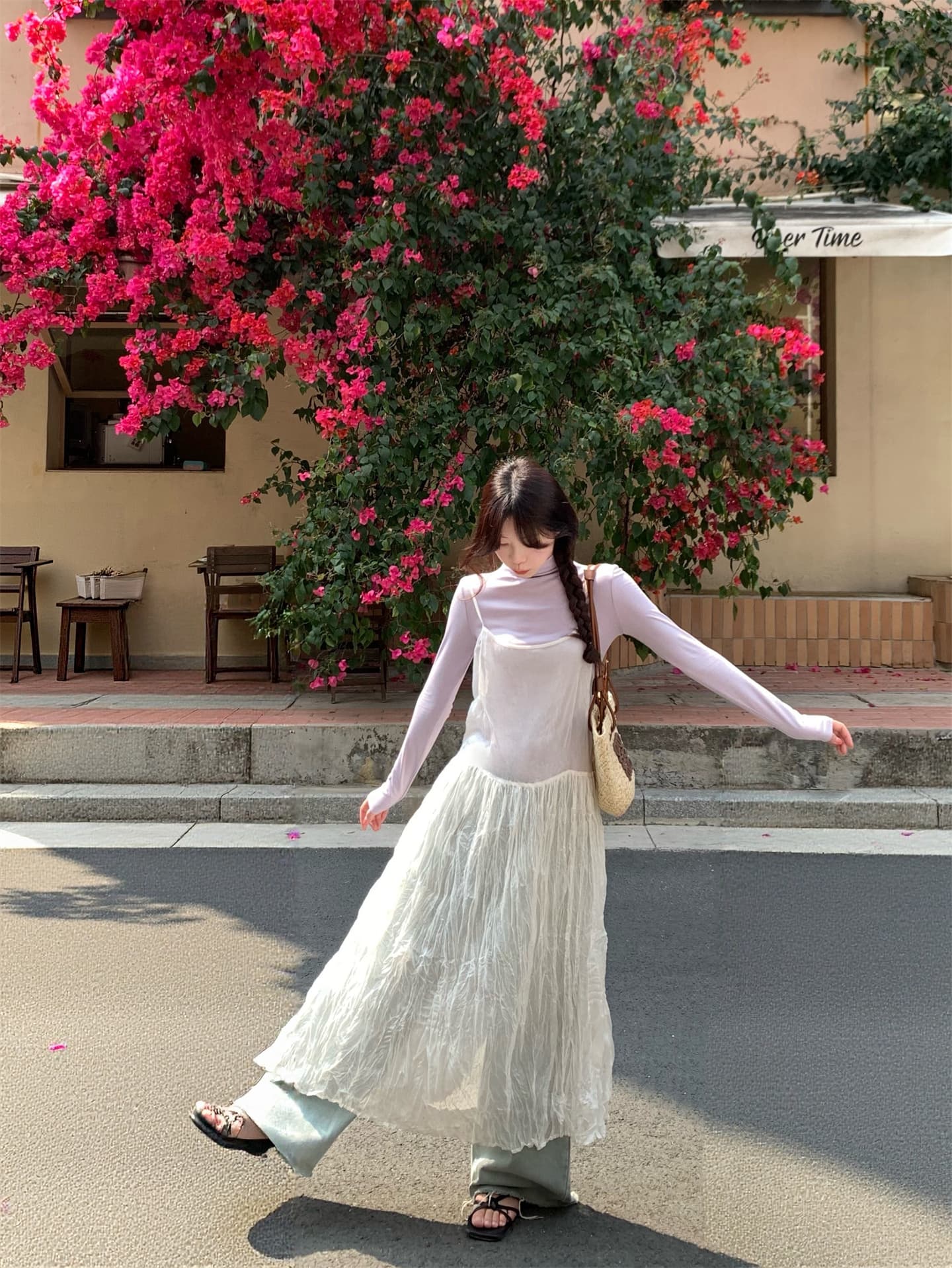 디자인 반팔 티+플레어 드레스 2단 구성 상세 이미지 15