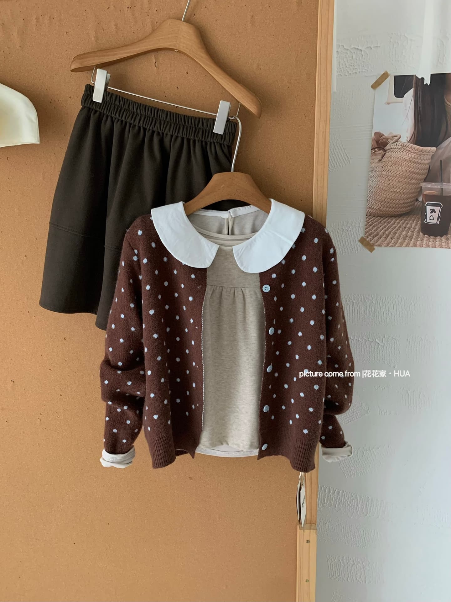 도트 라운드넥 크롭 가디건 (5color) 상세 이미지 8