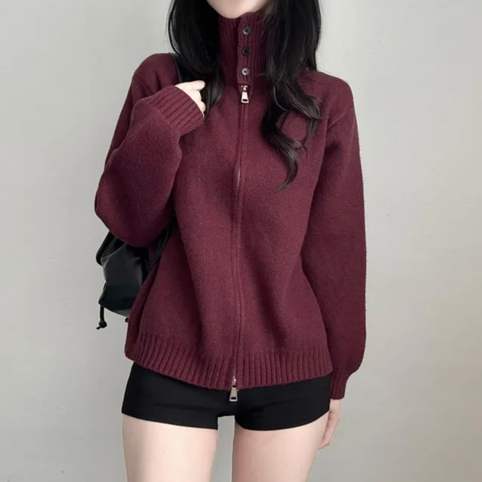 지퍼 가디건 (4color) 상세 이미지 18