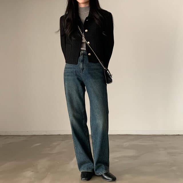 레트로 폴드 칼라 금속 버튼 울 코트 (3color) 상세 이미지 28