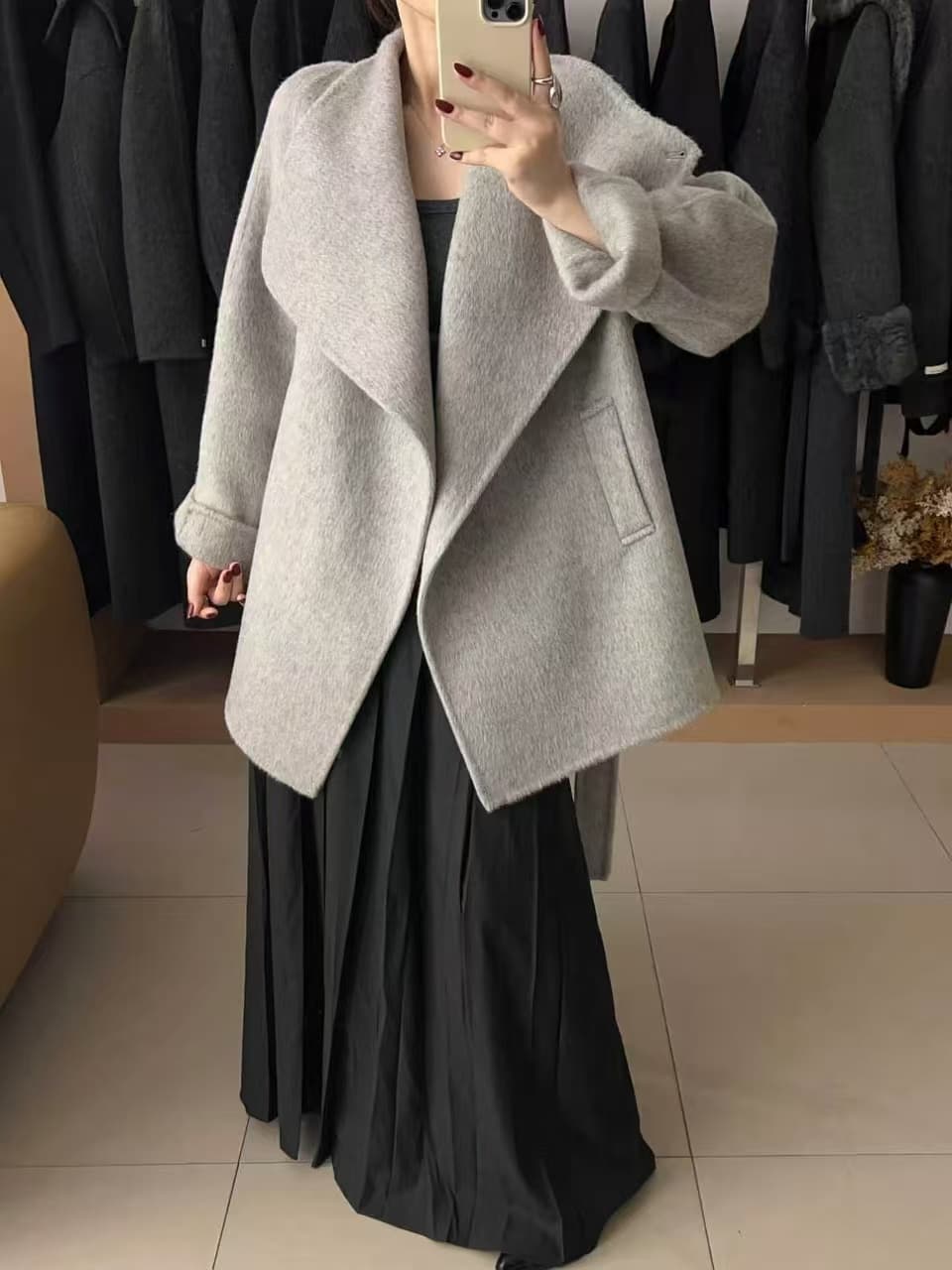 스탠드 칼라 울 코트 (5color) 상세 이미지 2