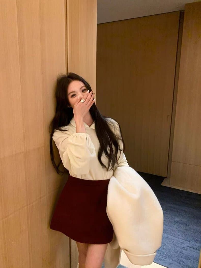 폴드 칼라 쉬폰 블라우스 상세 이미지 5