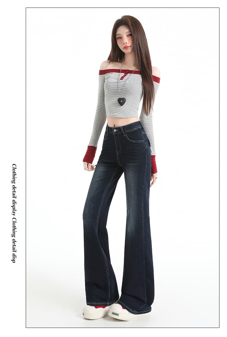 블루그레이 플레어 데님 팬츠 상세 이미지 7
