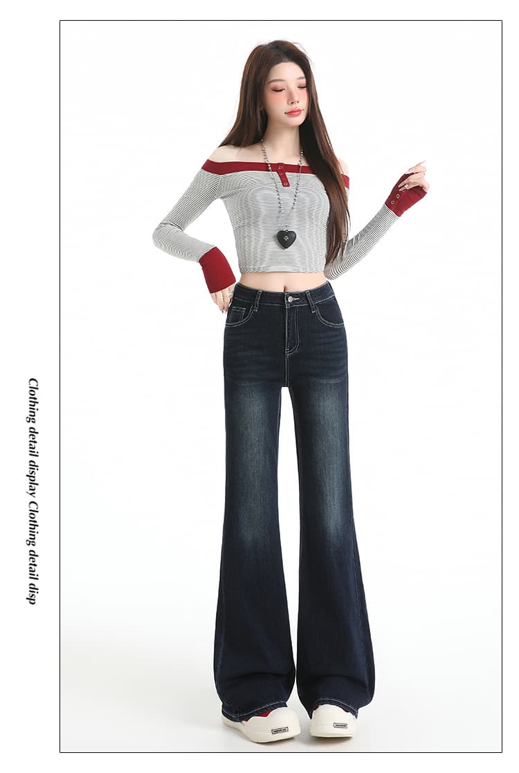 블루그레이 플레어 데님 팬츠 상세 이미지 15