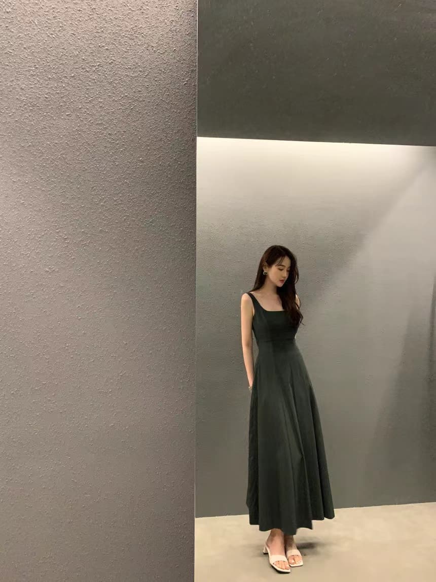 여성용 무소매 블라우스 스타일 원피스 상세 이미지 58