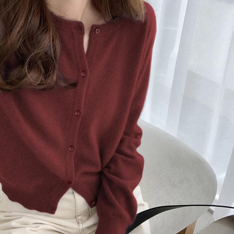 라운드넥 루즈핏 가디건 (10color) 상세 이미지 11