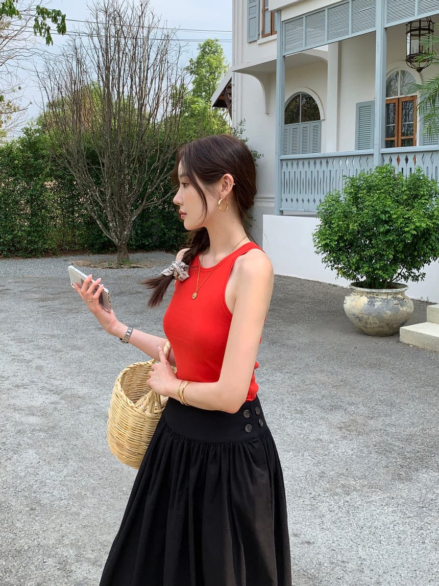 프렌치 스타일 사계절 루즈 스커트 상세 이미지 23